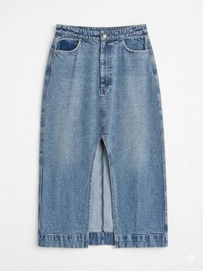 Sea New York Marion Mended Denim Maxi Skirt - Size 10 - NWT